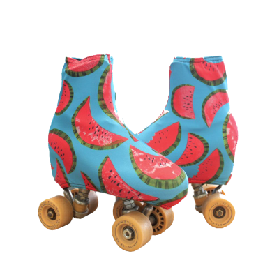 patins clássicos com padrão de melancia em fundo azul