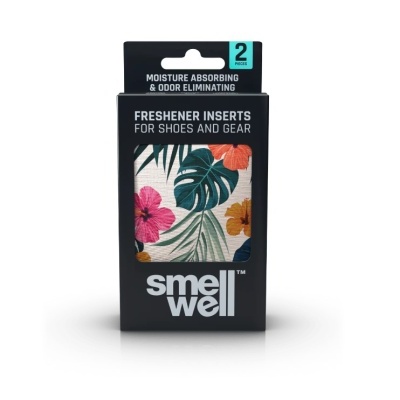 Pacote preto de dois inserts aromatizadores SmellWell com padrão floral colorido