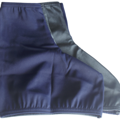 Dois gorros de banho azul e cinzento