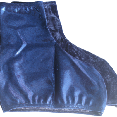 Polainas de veludo azul escuro para calçado