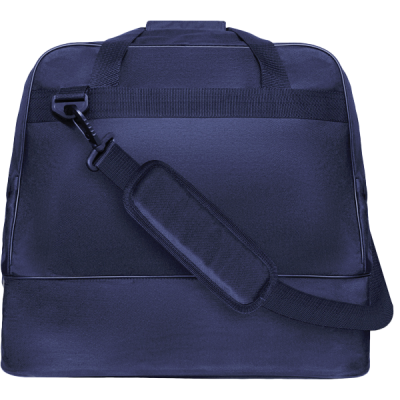 mala de viagem azul escura com alça de ombro acolchoada destacável