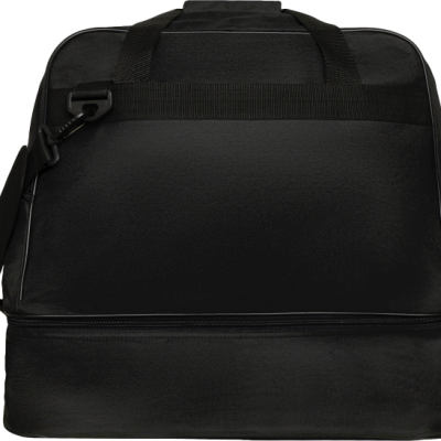 Mala de viagem preta com alça e compartimento inferior