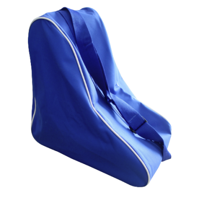 Bolsa azul triangular para transporte de botas de ski