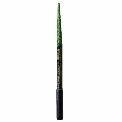 Lápis de olhos verde cintilante com corpo e tampa preta