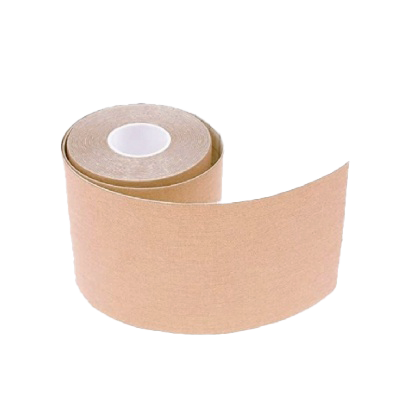 Rolo de fita adesiva castanha clara com núcleo branco