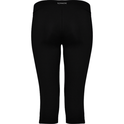 Calças pretas até abaixo do joelho com palavra FLOWMOVE