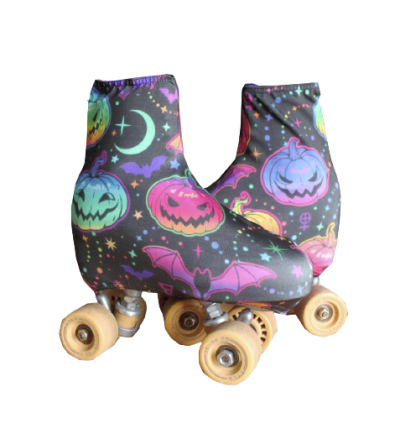 Patins de quatro rodas com design Halloween colorido