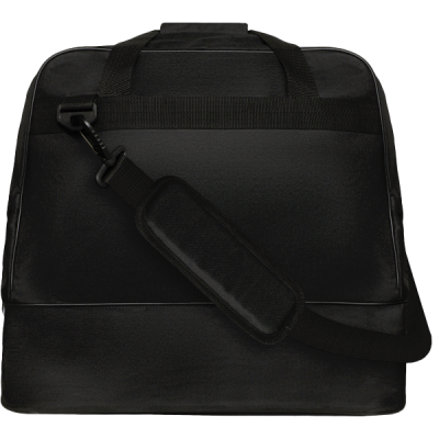 Bolsa de viagem preta com alça ajustável e ombreira acolchoada