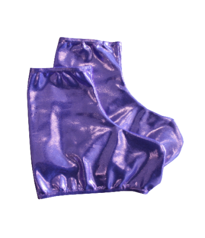 Protetores de sapatos roxos brilhantes