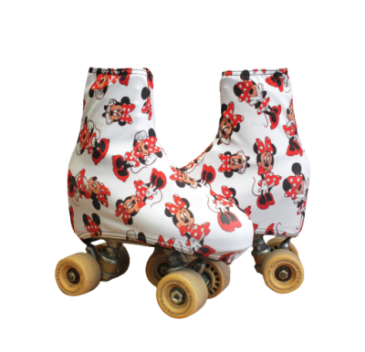 Par de patins de rodas com capa estampada de Minnie Mouse