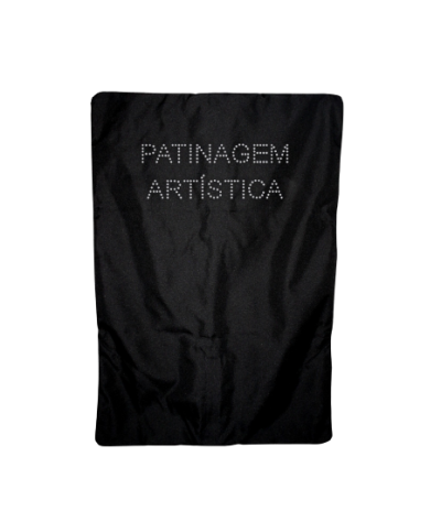 Capa preta com texto em branco 'PATINAGEM ARTÍSTICA'