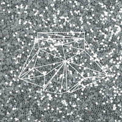 Padrão brilhante cinza com desenho geométrico branco sobreposto