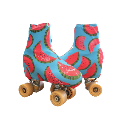 patins clássicos com padrão de melancia em fundo azul