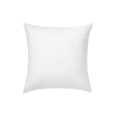 Almofada branca quadrada com fundo branco