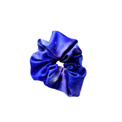 Elástico para cabelo azul com padrão de nebulosa estrelada