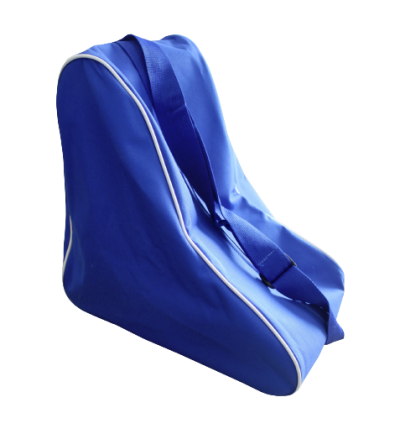 Bolsa azul triangular para transporte de botas de ski