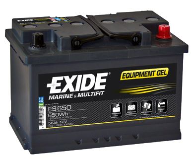 Bateria Exide Marine & Multifit ES650 Equipment Gel 12V 65Ah