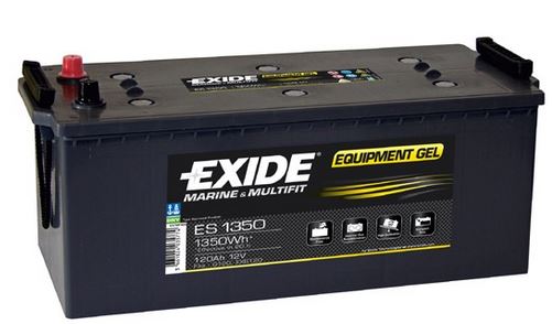 Bateria Exide Equipment Gel preta com terminais vermelho e preto