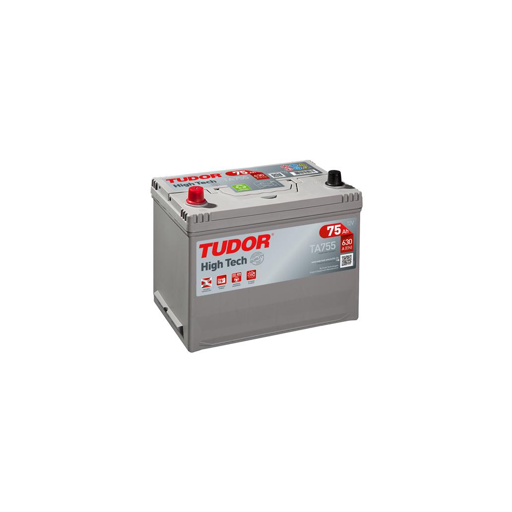 Bateria automóvel cinzenta TUDOR High Tech 75 Ah 12V modelo TA755