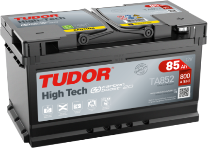 Bateria automóvel TUDOR High Tech cinzenta e preta 85 Ah 12 V TA852