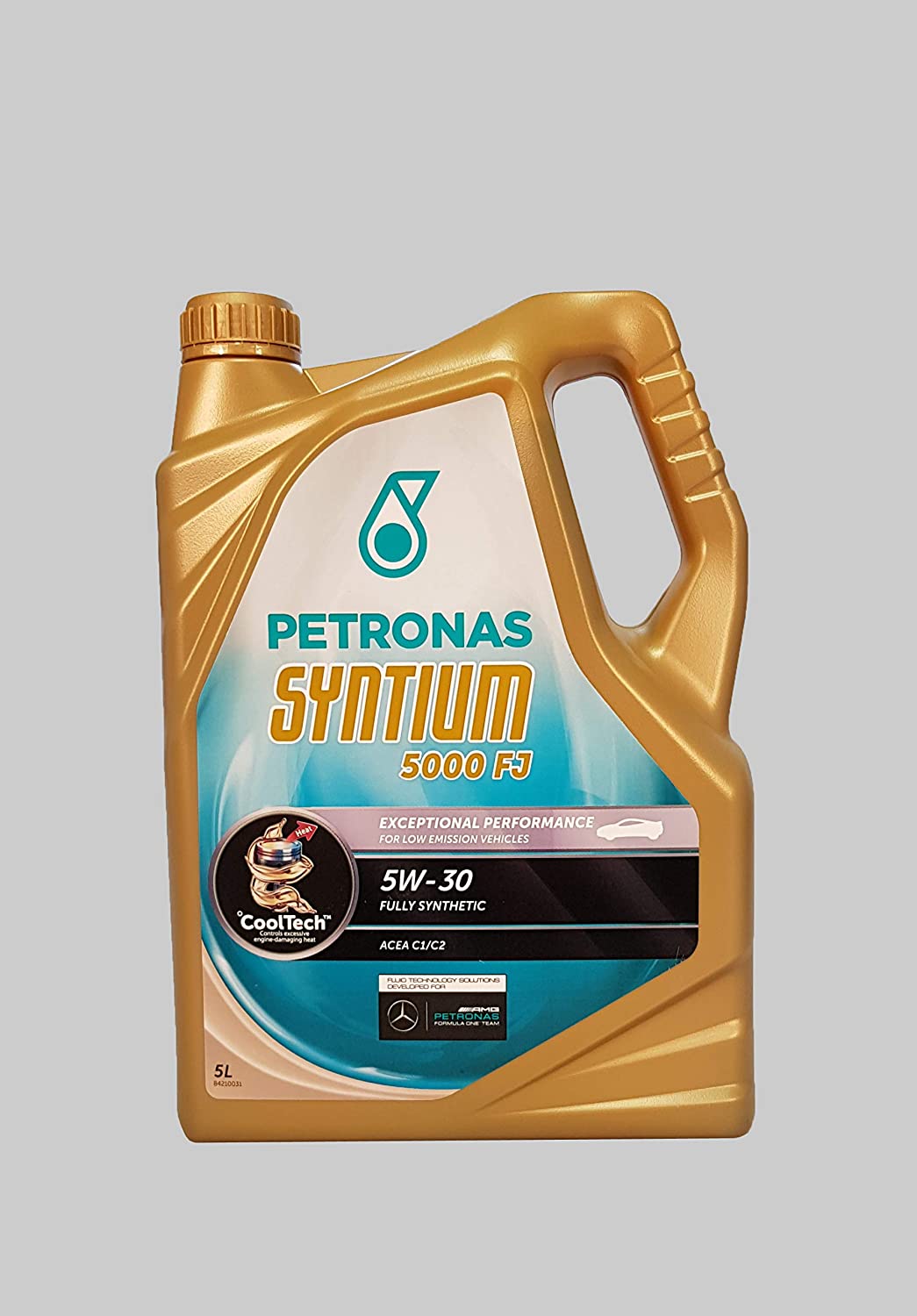 Recipiente de óleo sintético Petronas Syntium 5000 FJ 5W-30 dourado 5 litros