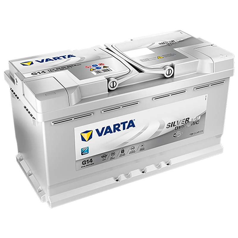 Bateria automóvel VARTA Silver Dynamic G14 branca e cinza