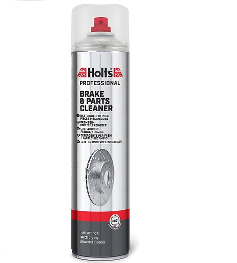 Spray Holts Professional Brake & Parts Cleaner prateado com tampa transparente