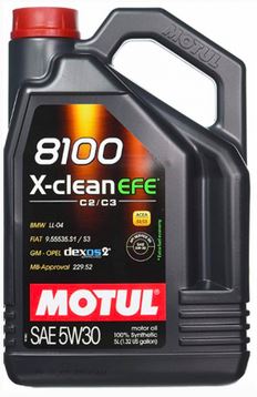 Recipiente de óleo de motor Motul 8100 X-clean EFE SAE 5W30 preto com tampa vermelha