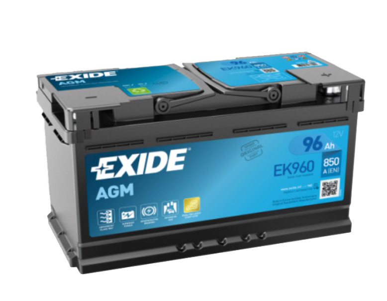 Bateria automóvel Exide AGM EK960 de 96 Ah e 12 V