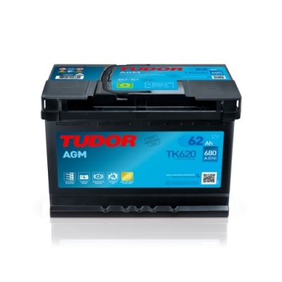 Bateria automóvel Tudor AGM TK620 azul e preta
