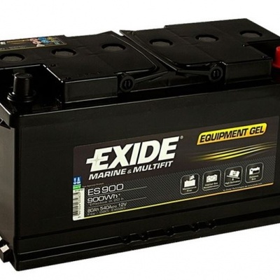 Bateria preta Exide Marine & Multifit Equipment Gel com terminal vermelho
