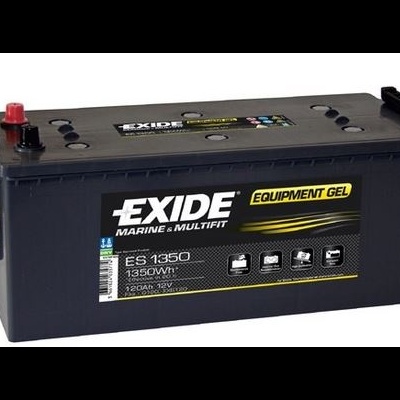 Bateria Exide Equipment Gel preta com terminais vermelho e preto
