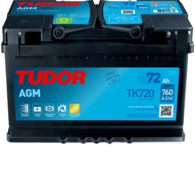 Bateria automóvel Tudor AGM 72 Ah 760 A