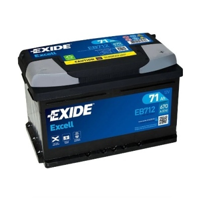 Bateria automóvel Exide Excell EB712 71 Ah 12 V 670 A EN
