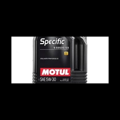 Frasco preto de óleo automóvel MOTUL SAE 5W-30
