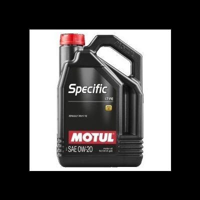 Recipiente preto de óleo para motor MOTUL SAE 0W-20 com tampa vermelha