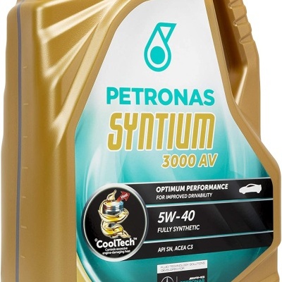 Recipiente de óleo sintético para motor PETRONAS SYNTIUM 3000 AV 5 litros