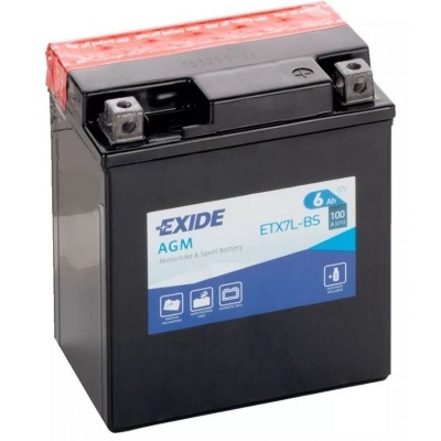 Bateria Exide AGM ETX7L-BS com capacidade de 6 Ah