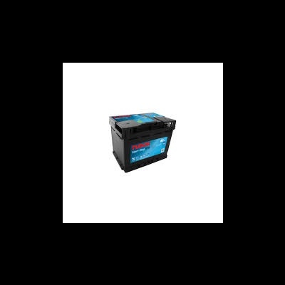 Bateria automóvel preta com rótulo azul e vermelho