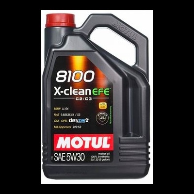 Recipiente de óleo de motor Motul 8100 X-clean EFE SAE 5W30 preto com tampa vermelha