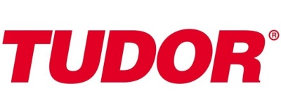 Logotipo vermelho TUDOR sobre fundo branco