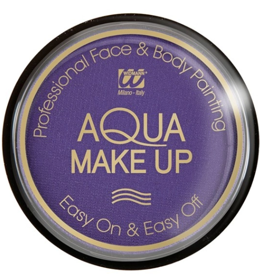 Boião Aqua Make UP várias cores Pote de maquilhagem Aqua Make Up roxo com tampa preta