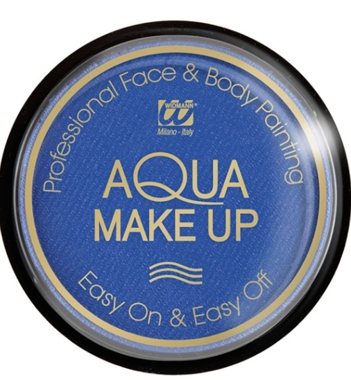 Boião Aqua Make UP várias cores Tampa redonda de produto Aqua Make Up azul e amarelo para pintura de rosto e corpo