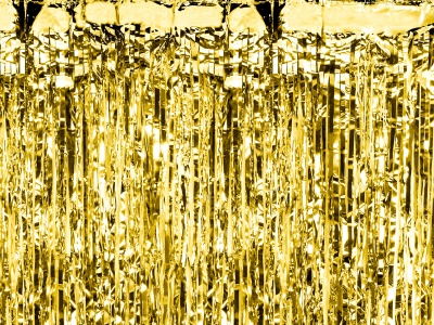 Franja decorativa dourada brilhante para festas