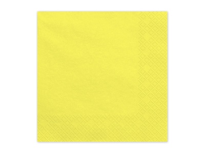 Guardanapo de papel amarelo com padrão em losangos nas bordas
