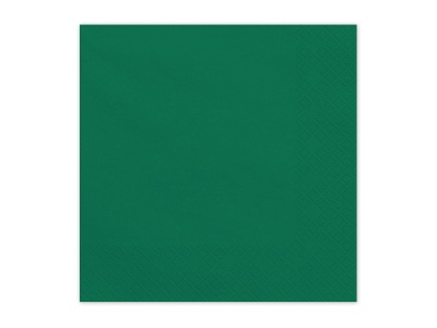Guardanapo de papel verde escuro quadrado com padrão em relevo nas bordas