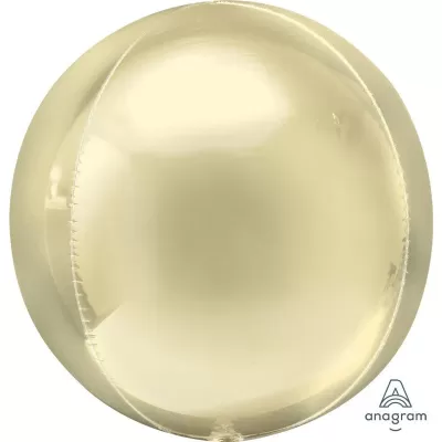 Balão metálico dourado redondo com logotipo anagram