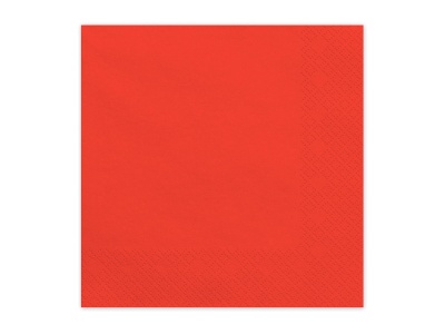 Guardanapo de papel vermelho com padrão de losangos nas bordas