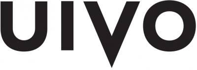 Texto 'UIVO' em letras pretas sobre fundo branco