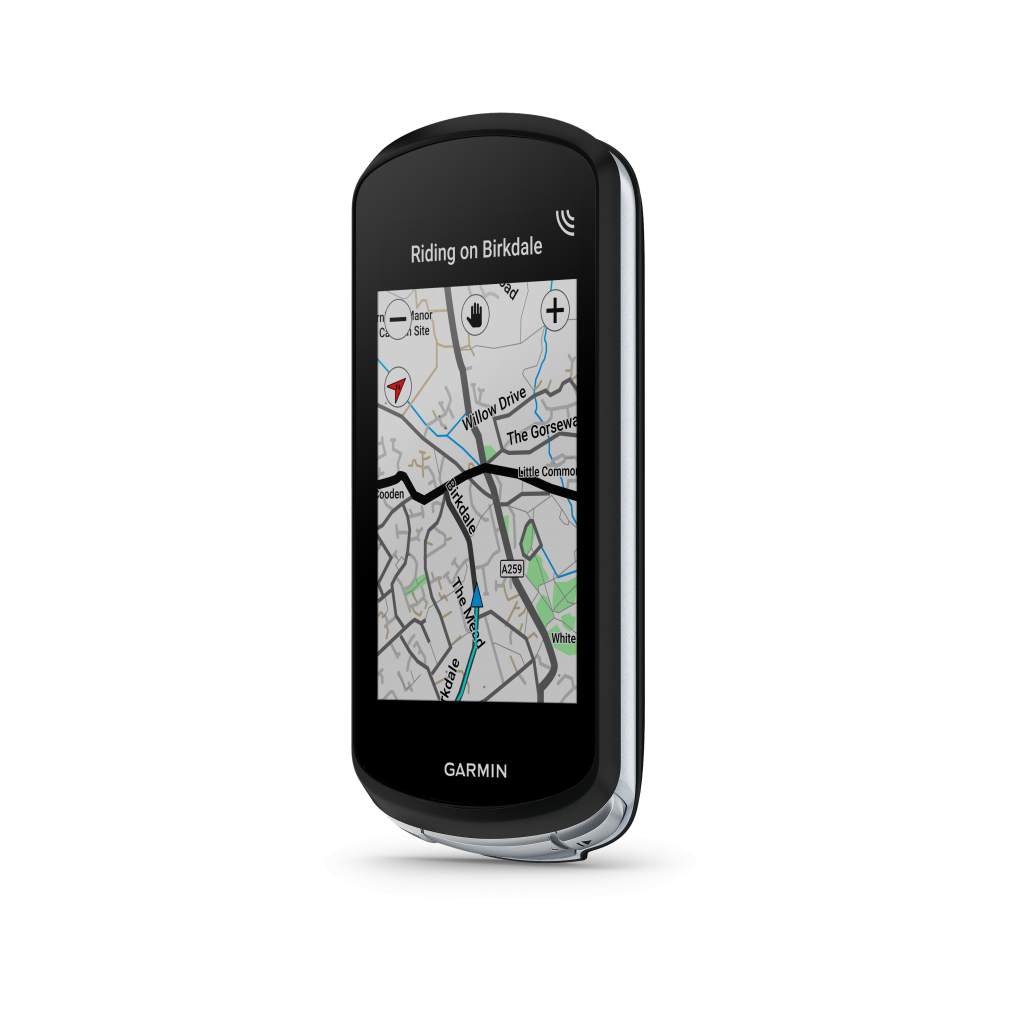 Dispositivo GPS Garmin com mapa no ecrã